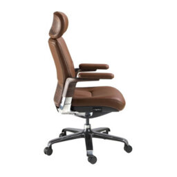 Angel Cerda Brown Leatherette Swivel Office Chair - thumbnail 7