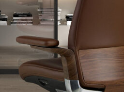 Angel Cerda Brown Leatherette Swivel Office Chair - thumbnail 5