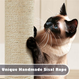 Yaheetech Light Grey 137Cm Multilevel Cat Tree Tower With Scratching Posts And 2 Condos - thumbnail 9