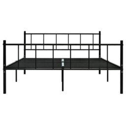 Berkfield Bed Frame Black Metal 180X200 Cm 6Ft Super King - thumbnail 3