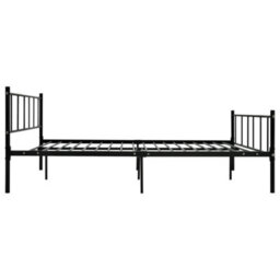 Berkfield Bed Frame Black Metal 180X200 Cm 6Ft Super King - thumbnail 4