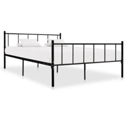 Berkfield Bed Frame Black Metal 180X200 Cm 6Ft Super King - thumbnail 1