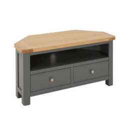 The Furniture Market Marbury Slate Grey Painted Corner Tv Unit Stand Up To 50 Widescreen Tv Size - thumbnail 3