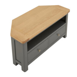 The Furniture Market Marbury Slate Grey Painted Corner Tv Unit Stand Up To 50 Widescreen Tv Size - thumbnail 5