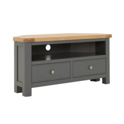 The Furniture Market Marbury Slate Grey Painted Corner Tv Unit Stand Up To 50 Widescreen Tv Size - thumbnail 4