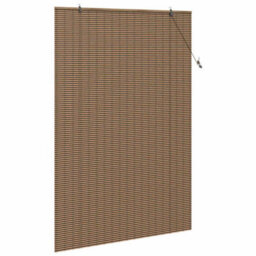Berkfield Window Blind With Curtains Manual Brown 150 X 220 Cm Bamboo - thumbnail 4
