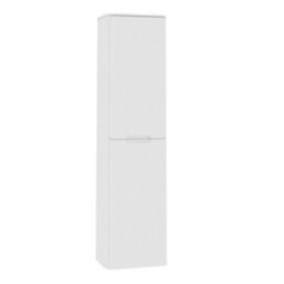 Royal Bathrooms Venice 1400 X 350mm Gloss White 2-Door Groove Handle Wall Hung Tall Boy Bathroom Cabinet Storage Cupboard Unit - thumbnail 3