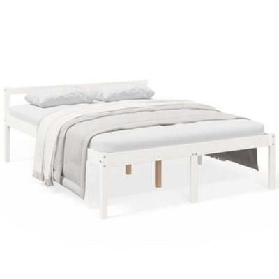 Vidaxl Senior Bed Without Mattress White 150X200Cm King Size - image 1
