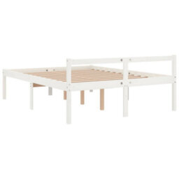 Vidaxl Senior Bed Without Mattress White 150X200Cm King Size - thumbnail 6