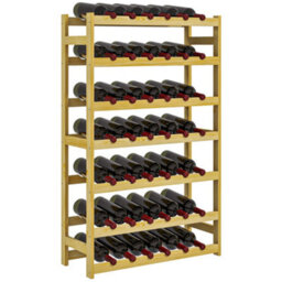Homcom Free Standing Wooden Wine Rack 42 Bottles Holders, Natural - thumbnail 2