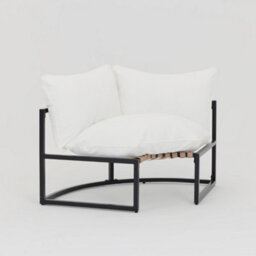 Home Detail Marbella Black Garden Corner Set With Ivory Cushions - thumbnail 4