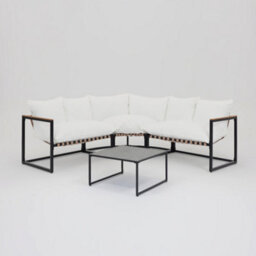 Home Detail Marbella Black Garden Corner Set With Ivory Cushions - thumbnail 3