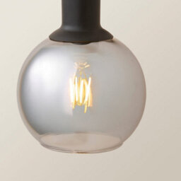 Valuelights Bellamy Matte Black Smoked Glass Wall Light - thumbnail 4