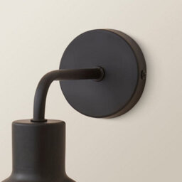 Valuelights Bellamy Matte Black Smoked Glass Wall Light - thumbnail 5