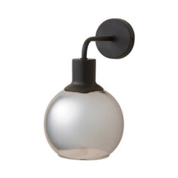 Valuelights Bellamy Matte Black Smoked Glass Wall Light - thumbnail 6