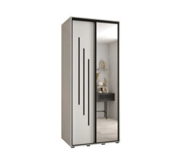 Arte Bright White Cannes Ix Sliding Door Wardrobe 110Cm - Clean Storage For Cosy Spaces - thumbnail 2