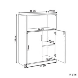 Beliani Storage Unit Zehna Brown/ Black - thumbnail 3