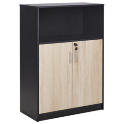 Beliani Storage Unit Zehna Brown/ Black