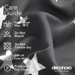 Deconovo Super Soft Foil Star Printed Thermal Insulated Eyelet Blackout Curtains For Kids, W66 X L54 Inch, Dark Grey, 2 Panels - thumbnail 9