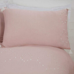 Smart Living Luxury Hotel Quality Boho Embroidered Tassels Duvet Cover With Pillowcases - thumbnail 2