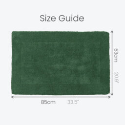 Allure Bath Fashions Elegance Reversible Heavyweight Bath Mat - Dark Green - thumbnail 6