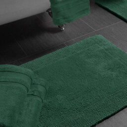 Allure Bath Fashions Elegance Reversible Heavyweight Bath Mat - Dark Green - thumbnail 3