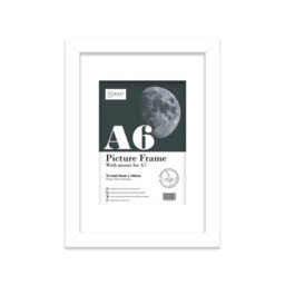 A6 White Frame With Mount For A7 Pictures 20mm Thin Edge Portrait And Landscape Display With Wall Hooks And Kickstand - thumbnail 1