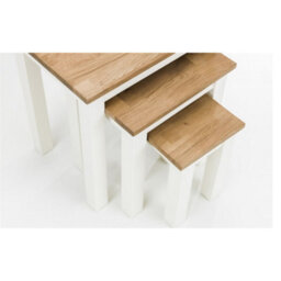 Ashfield Ivory And Oak Nest Of 3 Tables - thumbnail 3