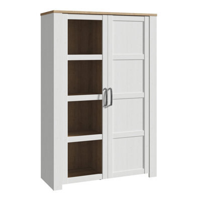 Furniture To Go Bohol 2 Door Display Cabinet In Riviera Oak/white - image 1