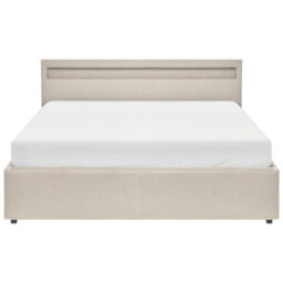 Beliani Ottoman Bed With Led Fabric Armelle 160 X 200 Cm (Eu King Size) Beige - thumbnail 7