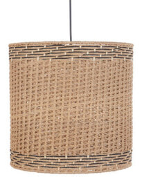 Beliani Pendant Lamp Natural Paper Rope Shade Hanging Light, W39 X H120Cm - thumbnail 2