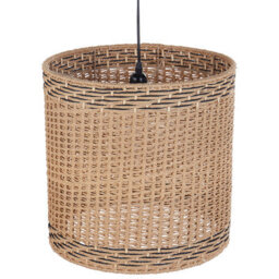 Beliani Pendant Lamp Natural Paper Rope Shade Hanging Light, W39 X H120Cm - thumbnail 3