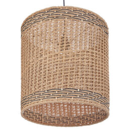 Beliani Pendant Lamp Natural Paper Rope Shade Hanging Light, W39 X H120Cm - thumbnail 4