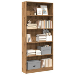 Berkfield Bookcase Artisian Oak 80X24X176 Cm Engineered Wood
