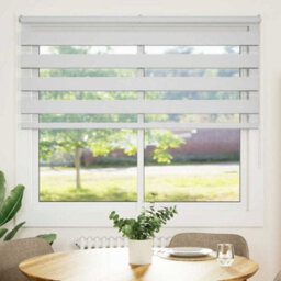 Berkfield Zebra Blind White 160X150 Cm Fabric Width 155.9 Cm Polyester - thumbnail 2