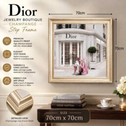 Home Luxe Interiors Dior Jewelry Champagne Step Frame Wall Art 70X70Cm Luxury Decor - thumbnail 6