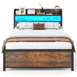 Double Bed Frame With Led Lights & Power Outlets - thumbnail 1