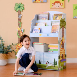 Teamson Kids - Sunny Safari 3-Tier Kids Large Display Bookshelf - thumbnail 2