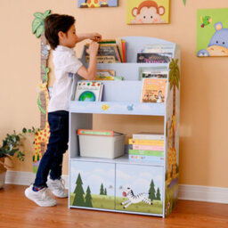 Teamson Kids - Sunny Safari 3-Tier Kids Large Display Bookshelf - thumbnail 5