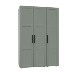 Atomia Contemporary Matt Reed Green Tall Triple Wardrobe (H)2247mm (W)1000mm (D)580mm - thumbnail 3