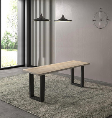 Hallowood Furniture Dudley Dining Bench - 100Cm - image 1