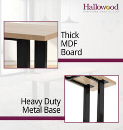 Hallowood Furniture Dudley Dining Bench - 100Cm - thumbnail 4