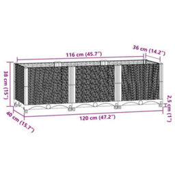 Berkfield Elegant Raised Bed 120X40X38 Cm Polypropylene - thumbnail 8