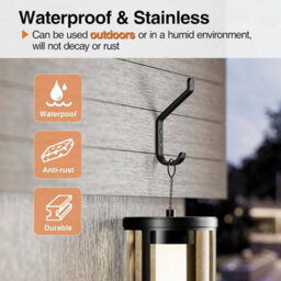 6 Black Wall Hooks For Hanging Coat: 10Kg Metal Sturdy Hook With Screw, Individual Hange - thumbnail 6
