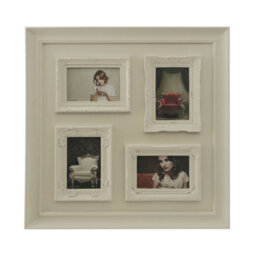 Orsina 4 Photo Cream Plastic Multi-Photo Frame,elegant Picture Holder,frame With Landscape & Portrait Orientation - thumbnail 2