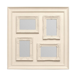 Orsina 4 Photo Cream Plastic Multi-Photo Frame,elegant Picture Holder,frame With Landscape & Portrait Orientation