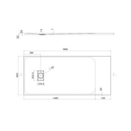 Homestylestore Chrome Reversible Recessed Hinged Door Shower Enclosure Light Grey Tray 1600 X 800mm - thumbnail 4