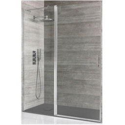 Homestylestore Chrome Reversible Recessed Hinged Door Shower Enclosure Light Grey Tray 1600 X 800mm - thumbnail 1