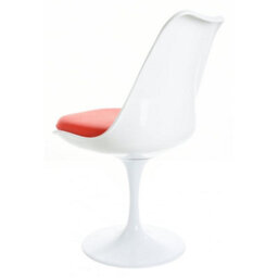 Fusion Living Tulip Set - Marble Medium Circular Table And Two Chairs With Pu Cushion Red - thumbnail 6