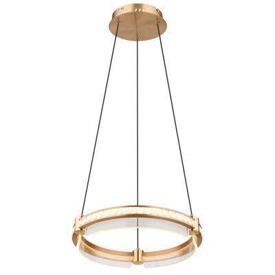 Luminosa Lighting Luminosa Blondie Ring Pendant Ceiling Light Gold Colors K5 Crystals Led Dimmable 2700-6000K Remote Control - image 1